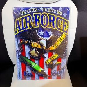 United States Air Force metal sign.